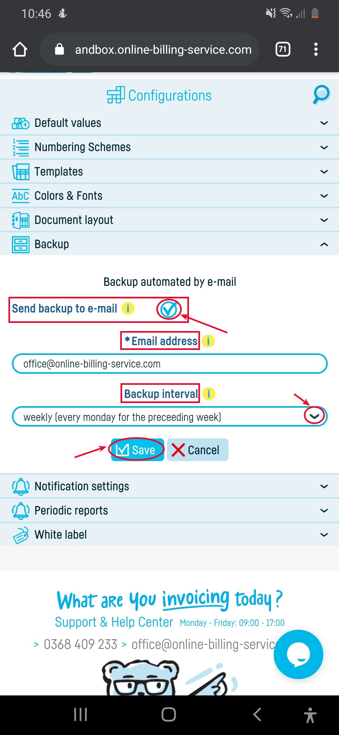 Data backups - step 3