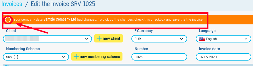 How do I add the company logo on invoices? - step 3