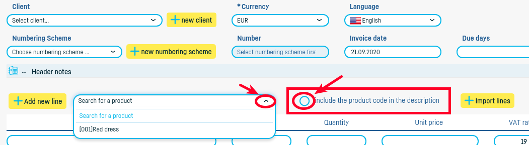 How do I add a new product / service? - step 4