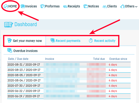 Managing invoices / documents - step 1