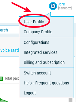 User interface layout setting - step 1