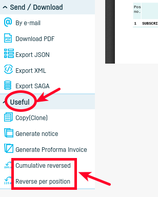 How do I reverse an invoice? - step 2