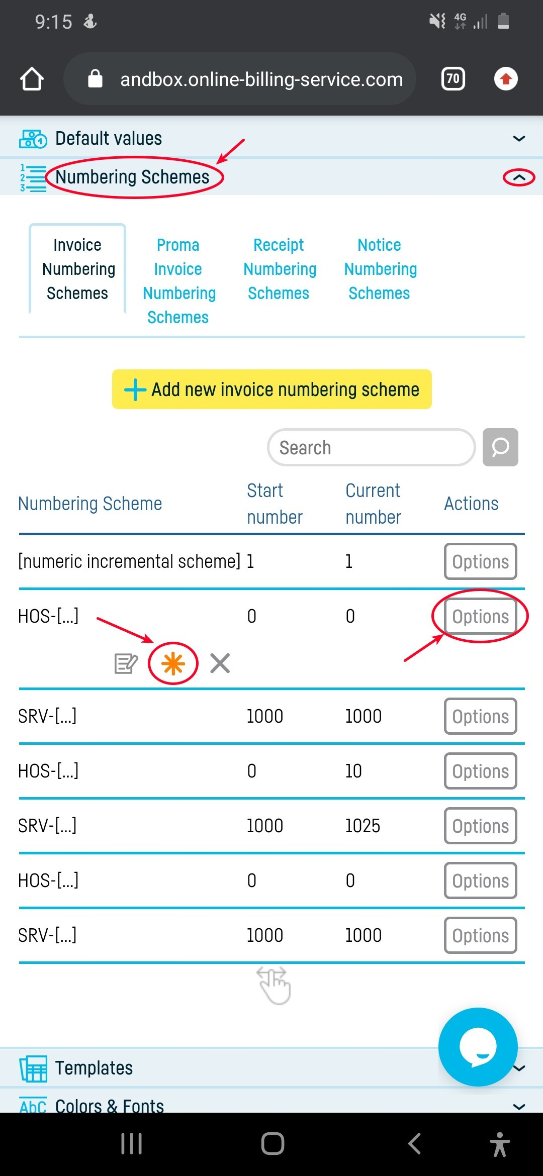 Gaps (holes) in the numbering schemes - step 2