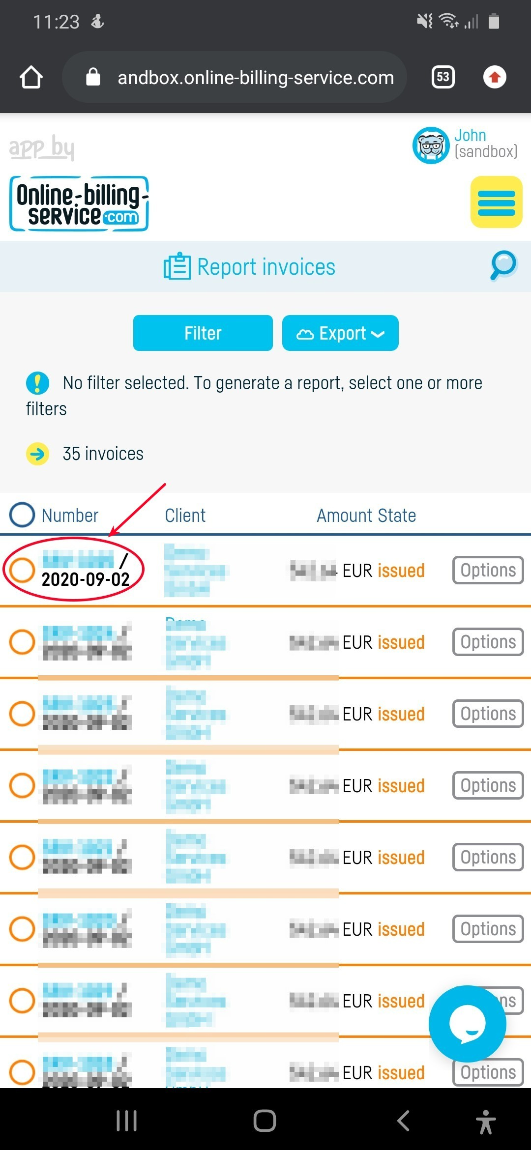 How do I reverse an invoice? - step 2