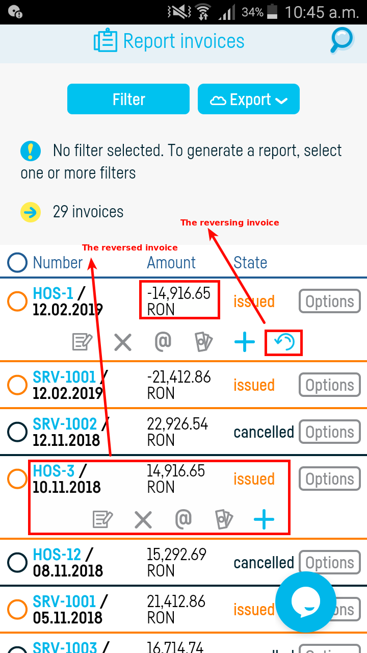 How do I reverse an invoice? - step 5