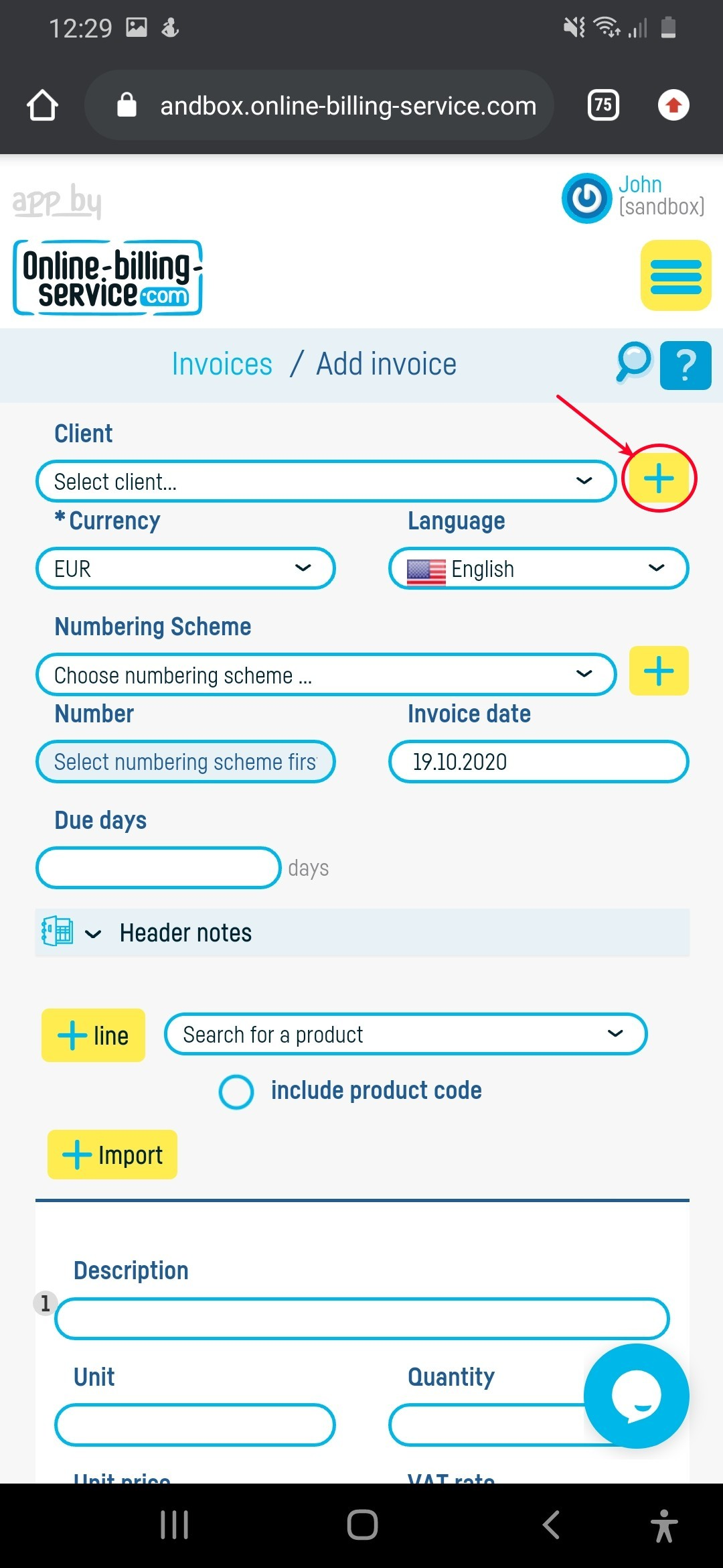 How do I add a new client? - step 4