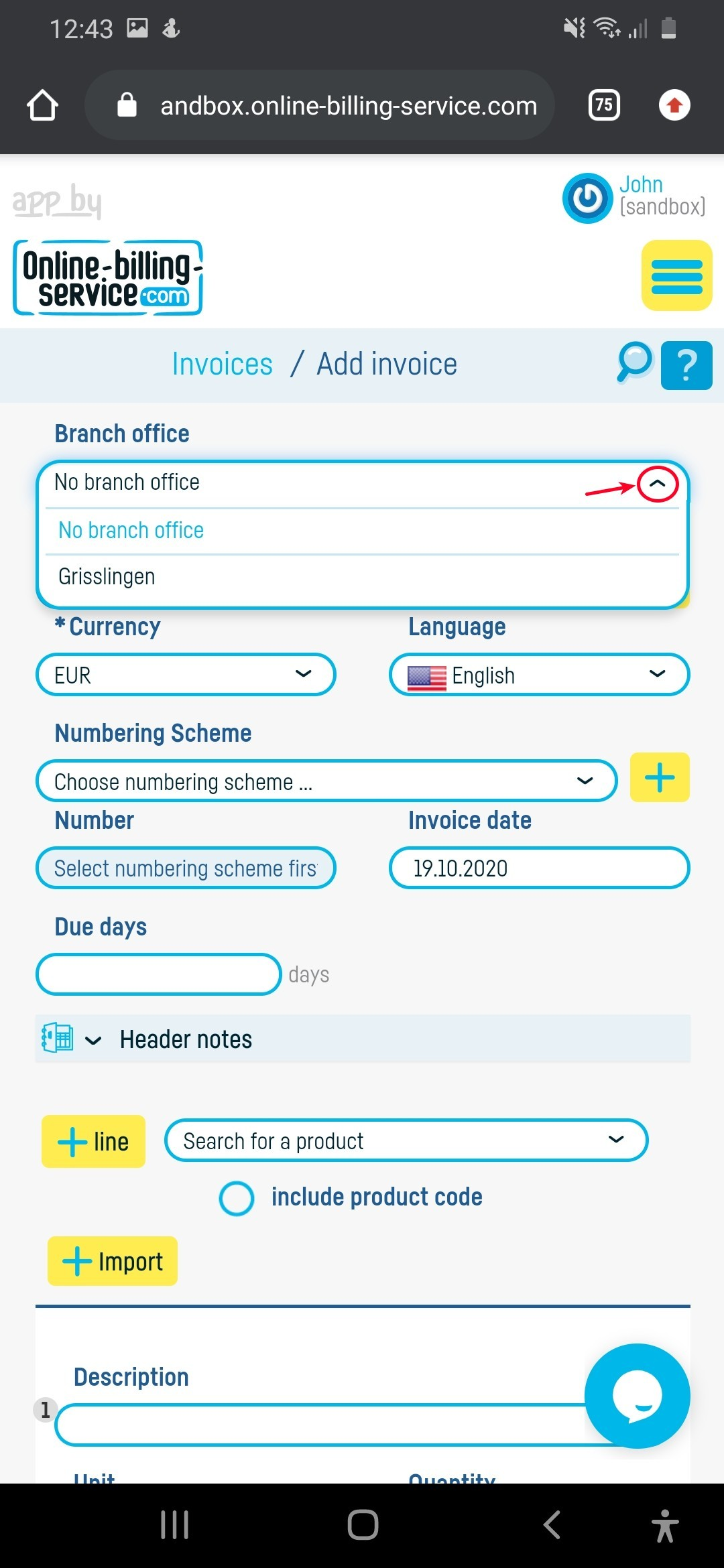 How do I add branch offices? - step 4