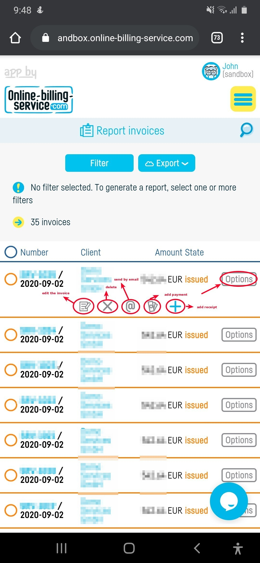 What are the invoice states? - step 2