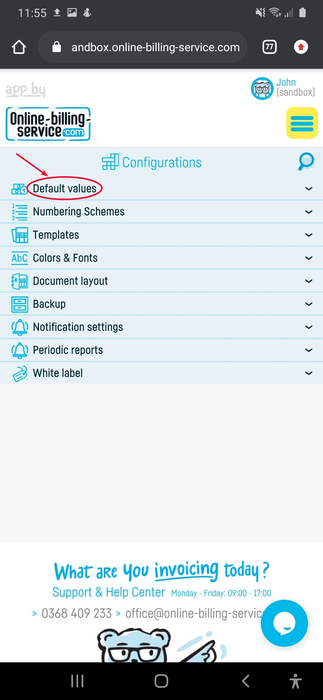 How can I add the issuer to the invoice? - step 3