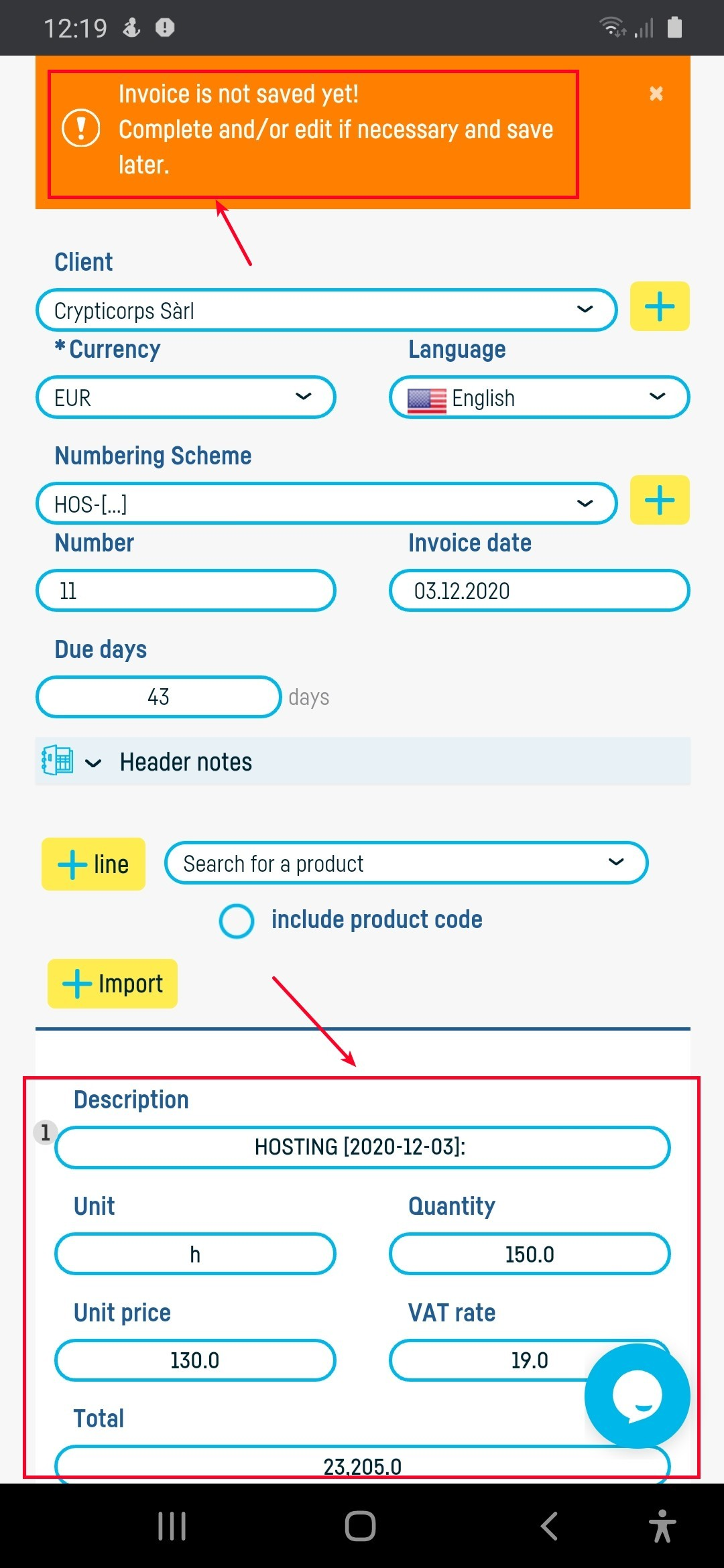 How do I invoice a work log? - step 3