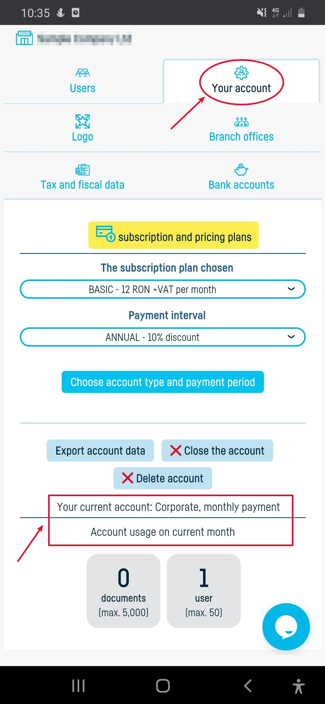 Exceeding the number of invoices included - step 2