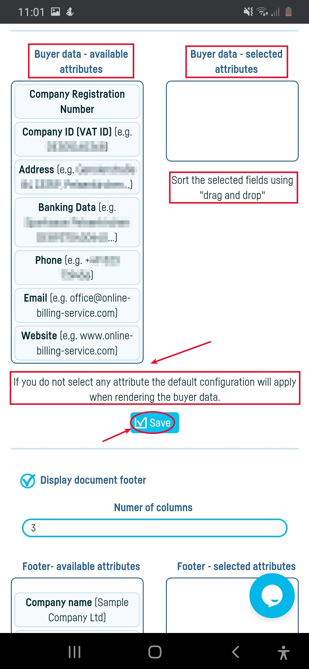 Documents footer - step 5