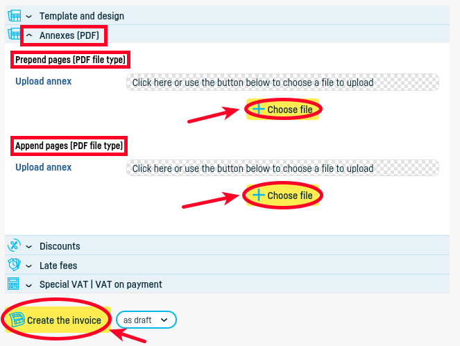 Add attachments directly from the document form - step 1