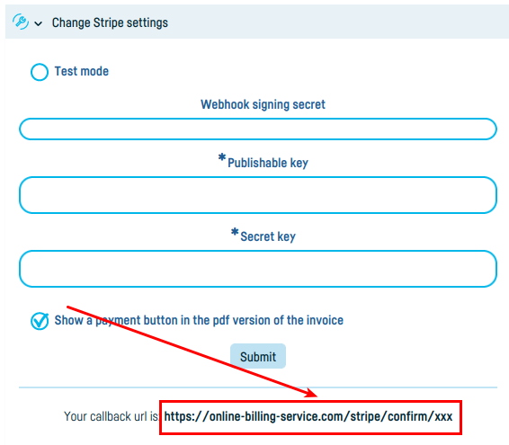 Integrating Stripe service - step 1