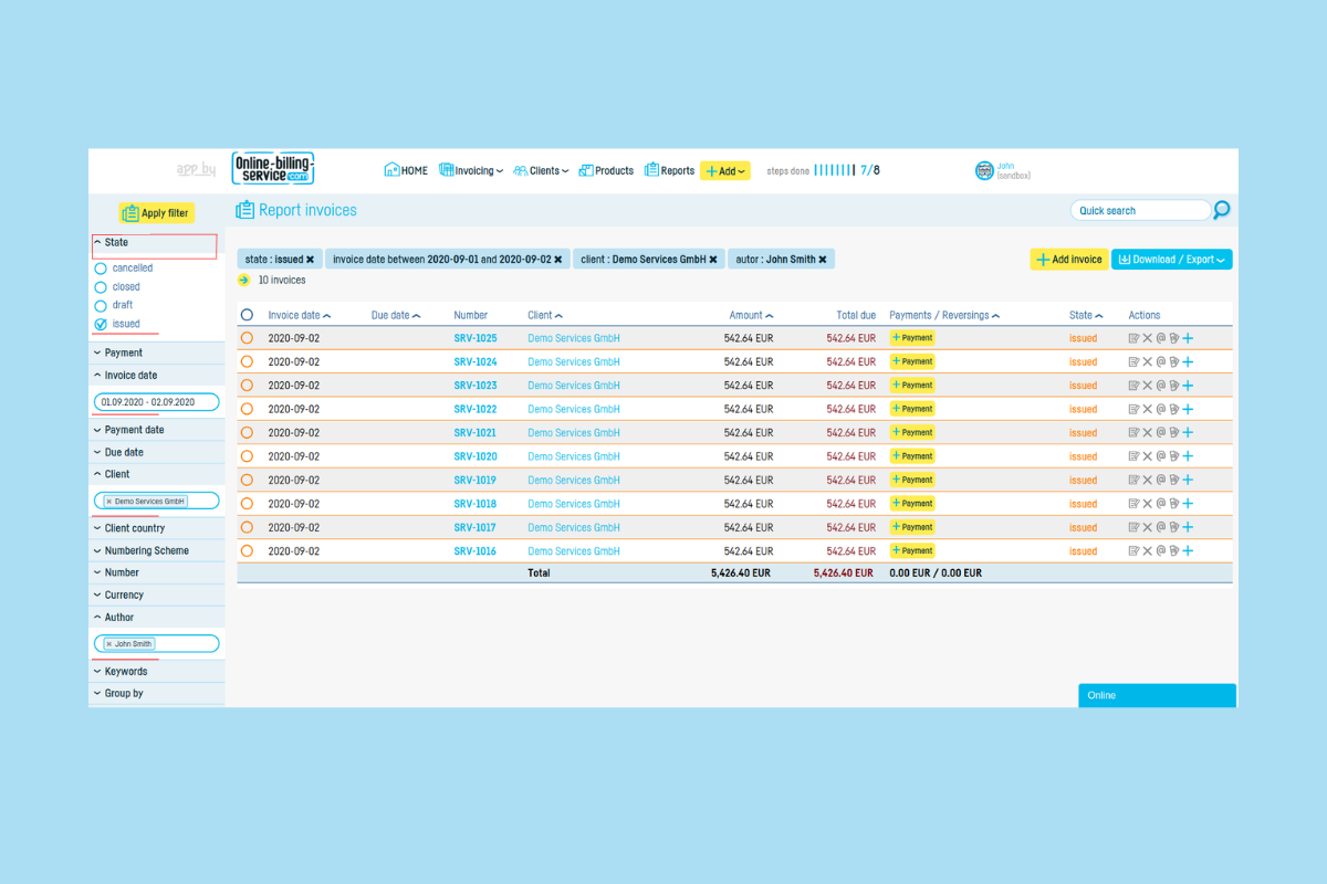 How to use search filters? - step 4