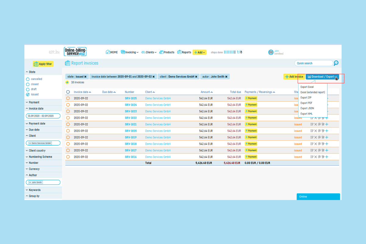 How to use search filters? - step 6