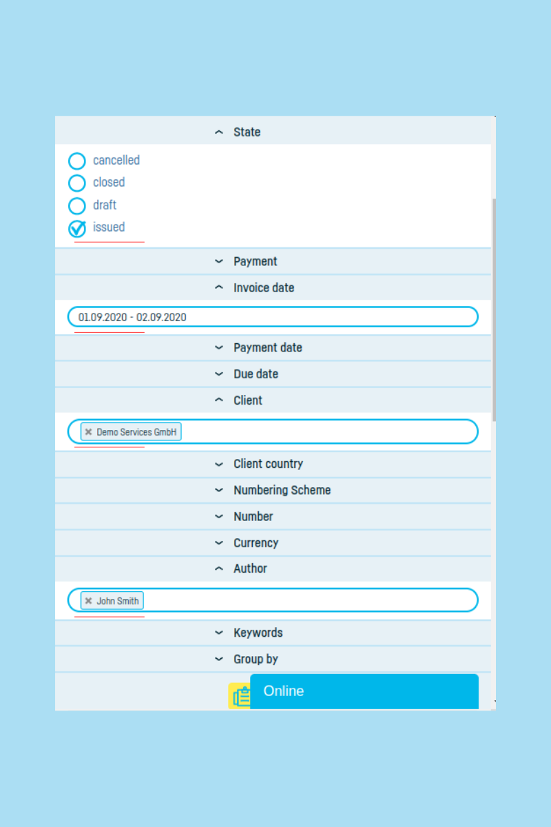 How to use search filters? - step 4