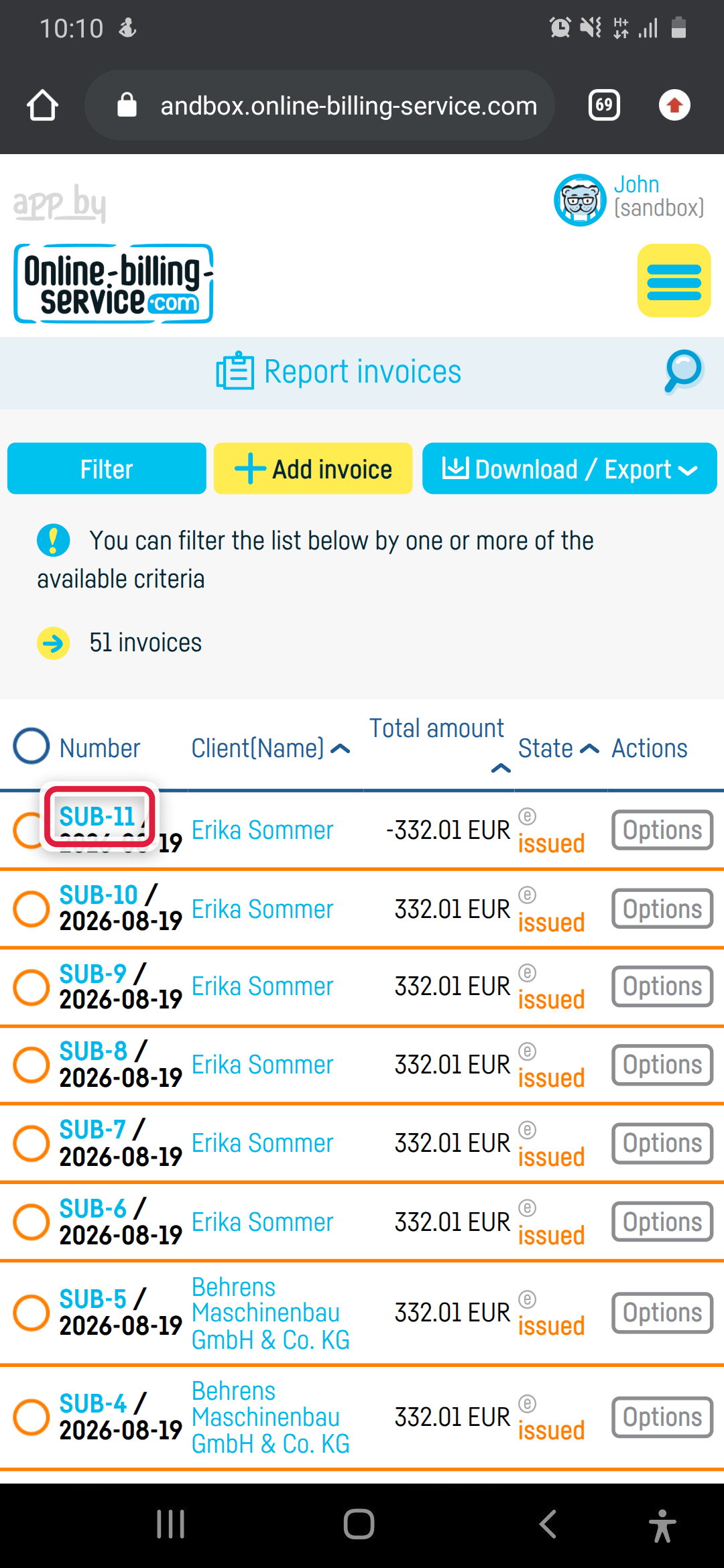 How do I reverse an invoice? - step 5