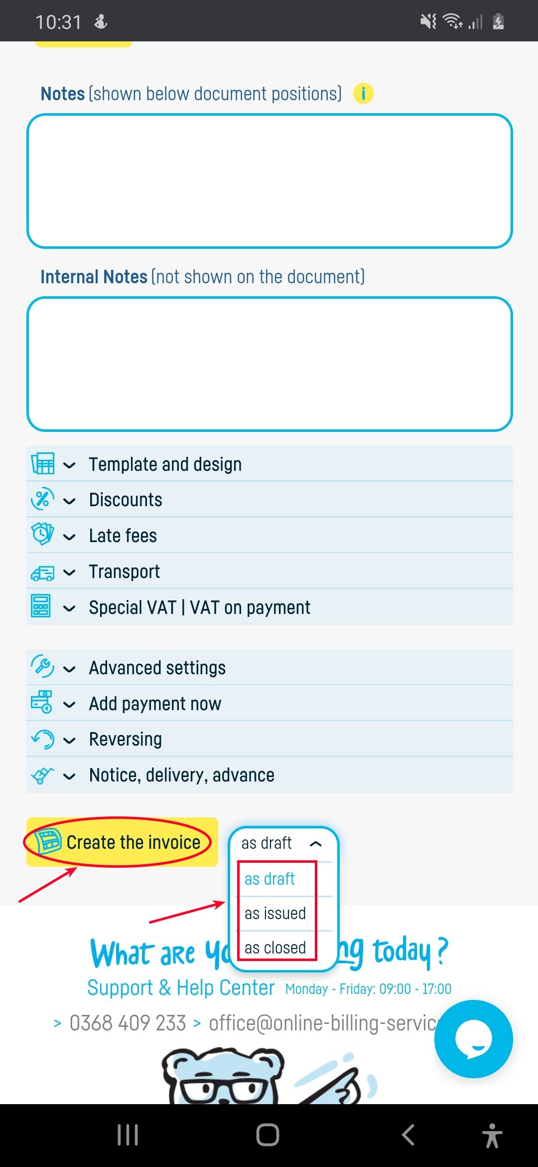 How do I add an invoice? - step 2