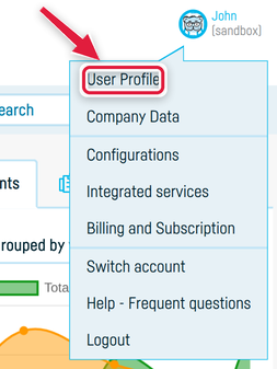 User interface layout setting - step 1